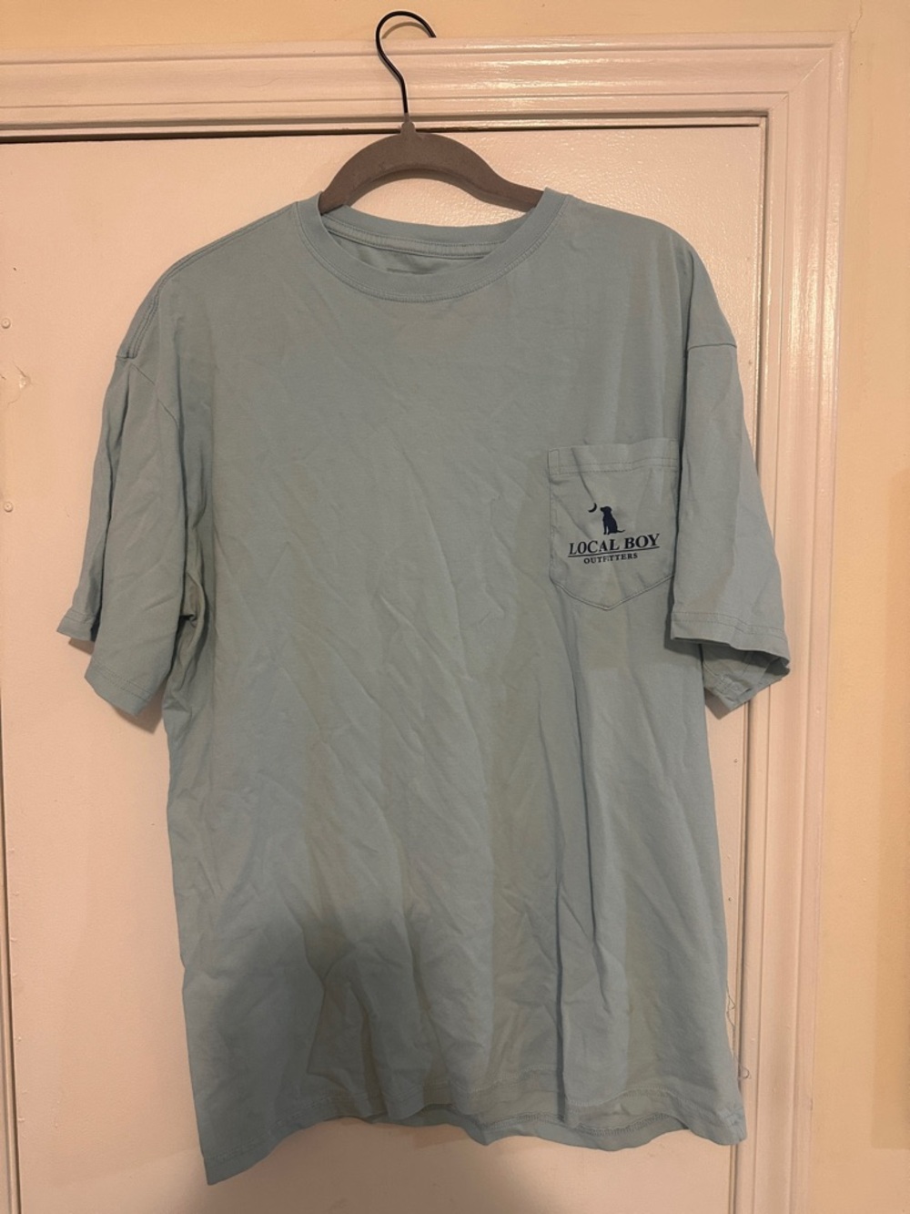 Men's Light Blue Pocket T-Shirt